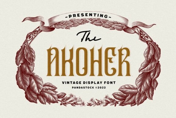 Akoher Font: A Vintage Blackletter Style for Modern Designers