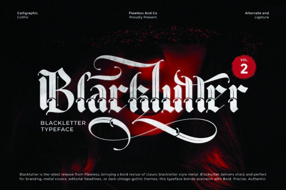 Blacklutter Vol2: A Modern Twist on Gothic Typography