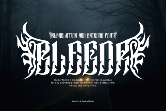 Blegor Font: A Bold Fusion of Blackletter and Art Deco for High-Impact Design