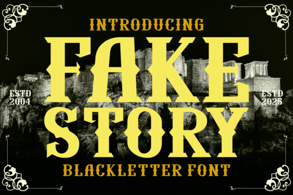 Fake Story: A Bold Vintage Font for Modern Creativity