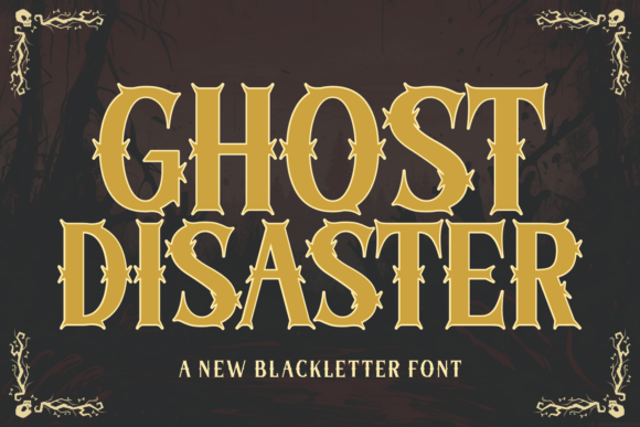 Ghost Disaster: A Gothic Font for Spooky and Vintage Design Projects