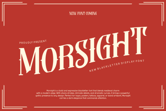 Morsight: A Bold Blackletter Font for Gothic-Inspired Design Projects