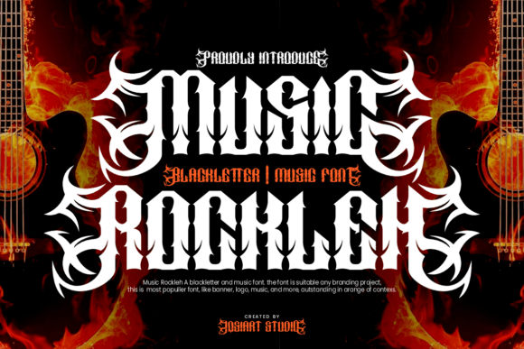 Music Rockleh: A Font for Commanding Visual Presence in High-Impact Design